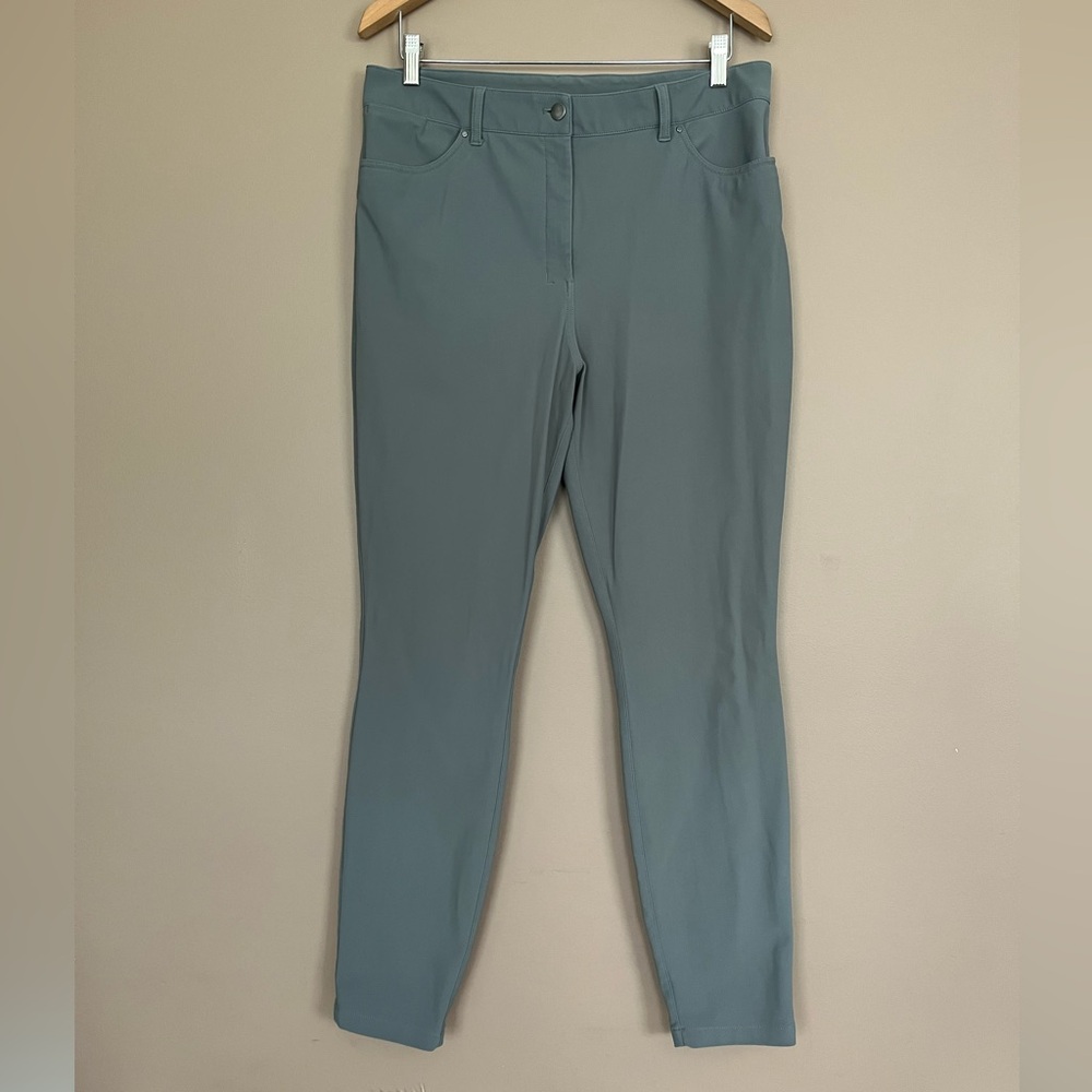 {Lululemon} City Sleek Slim-Fit 5 Pocket High-Rise Pant in Grey Sage - Womens 33